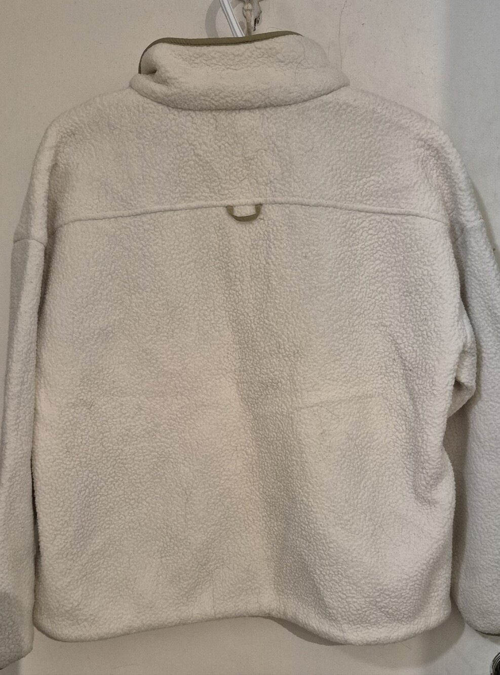 Madewell Cream Fleece Sherpa Pullover Jacket Sz.M - Picture 7 of 9